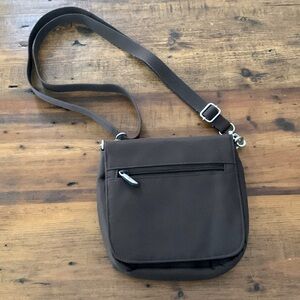 Travelon Anti Theft Mini Brown Crossbody Bag Travel Nylon